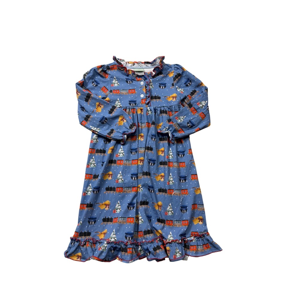 Sage & Lilly Girls Christmas Train Nightgown – Size 7